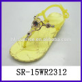 New design fashion jelly t strap jelly sandals with rhinestones sandals jelly sandals